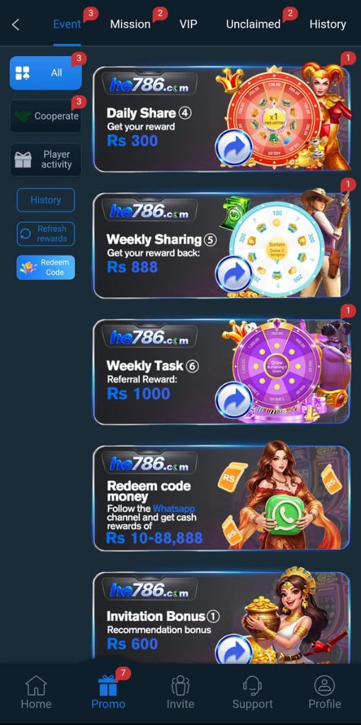 HE786 Game Download Latest Money Earning App in Pakistan